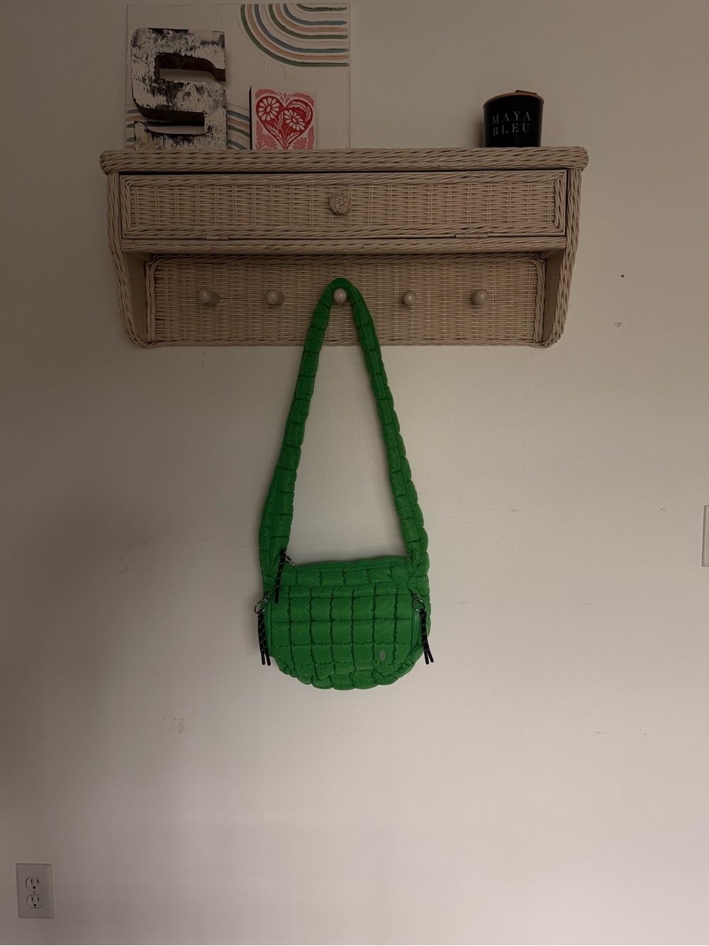 Free People Movement Quilted Baby Carryall Sling Bag in Kelly Green